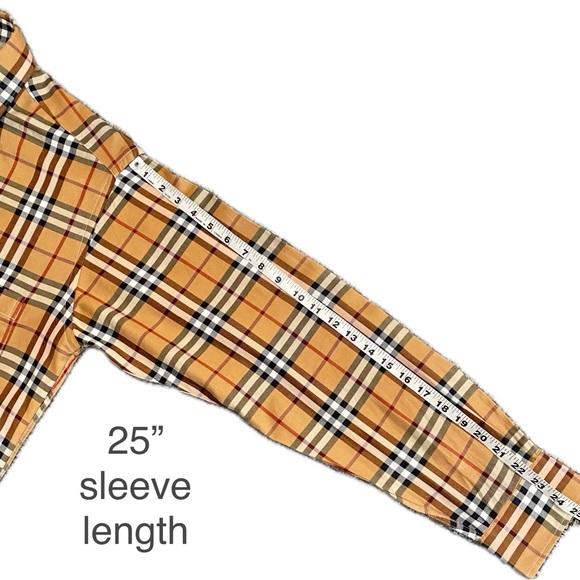 🔥NEW🔥BURBERRY NOVA CHECK L/S Luxury Cotton Button Down👔Oversized🇺🇸Med+/LG🔥 - Picture 7 of 16